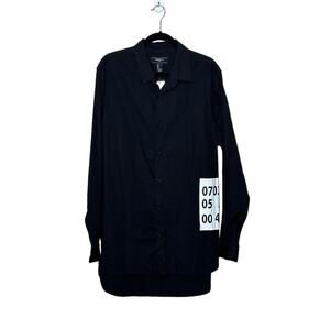 Forever 21 black long sleeves button casual shirt size large